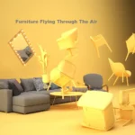 Furniture Flying Through The Air