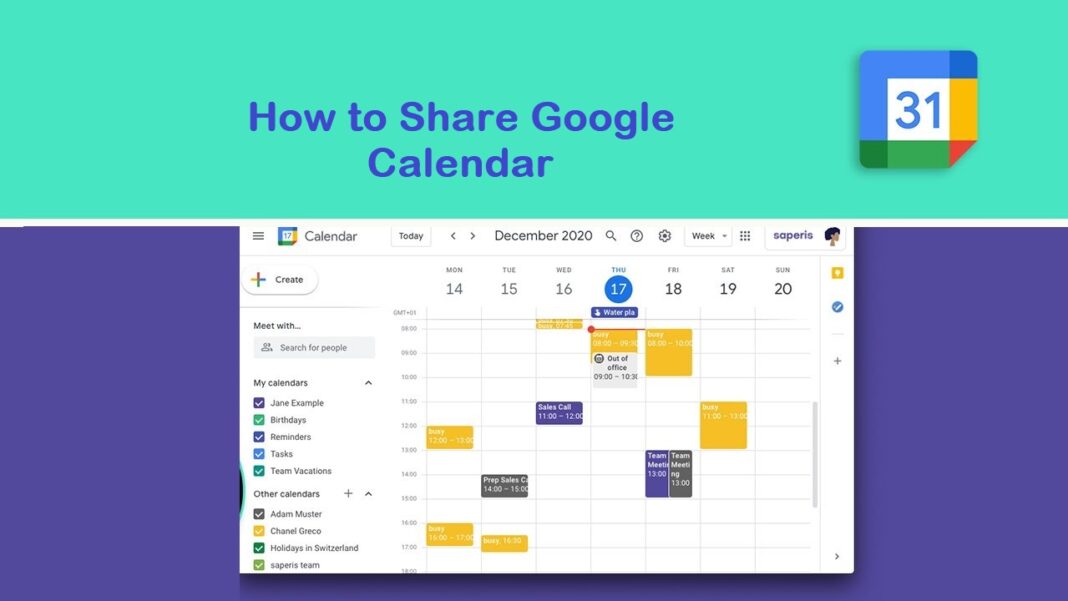 How to Share Google Calendar